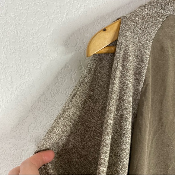 French Connection Brown Cotton Silk Cold Shoulder Top - Picture 8 of 9